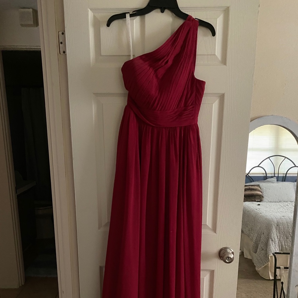 Bridesmaids maroon dress